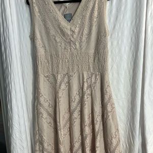 Off white lined lace dress